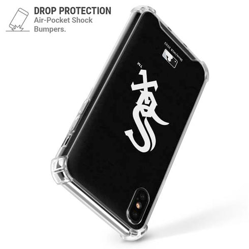 MLB Chicago White Sox - Solid Distressed iPhone XS Max Clear Case